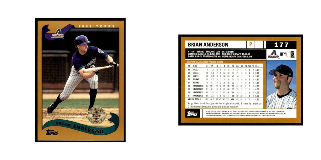 2002 Topps Home Team Advantage Brian Anderson Baseball Cards #177