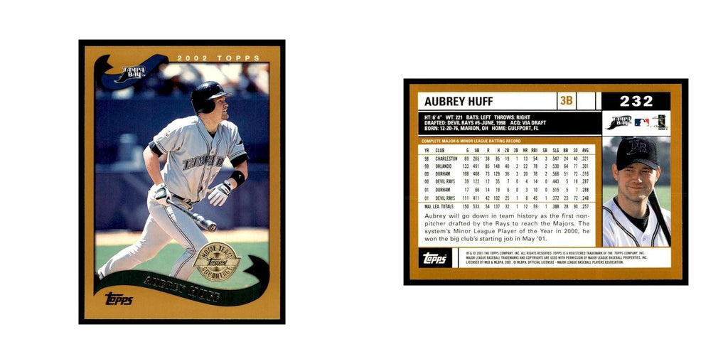 2002 Topps Home Team Advantage Aubrey Huff Baseball Cards #232
