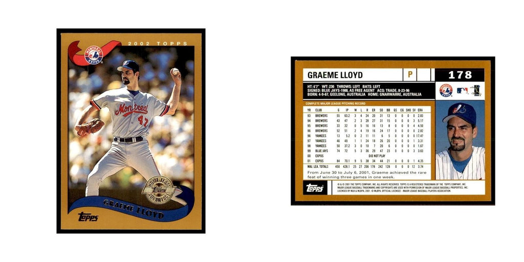 2002 Topps Home Team Advantage Graeme Lloyd Baseball Cards #178