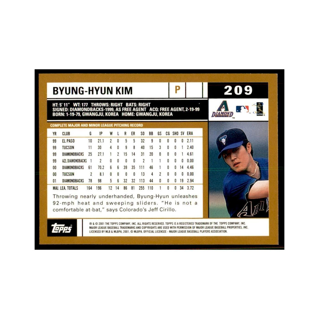 2002 Topps Home Team Advantage Byung-Hyun Kim Baseball Cards #209