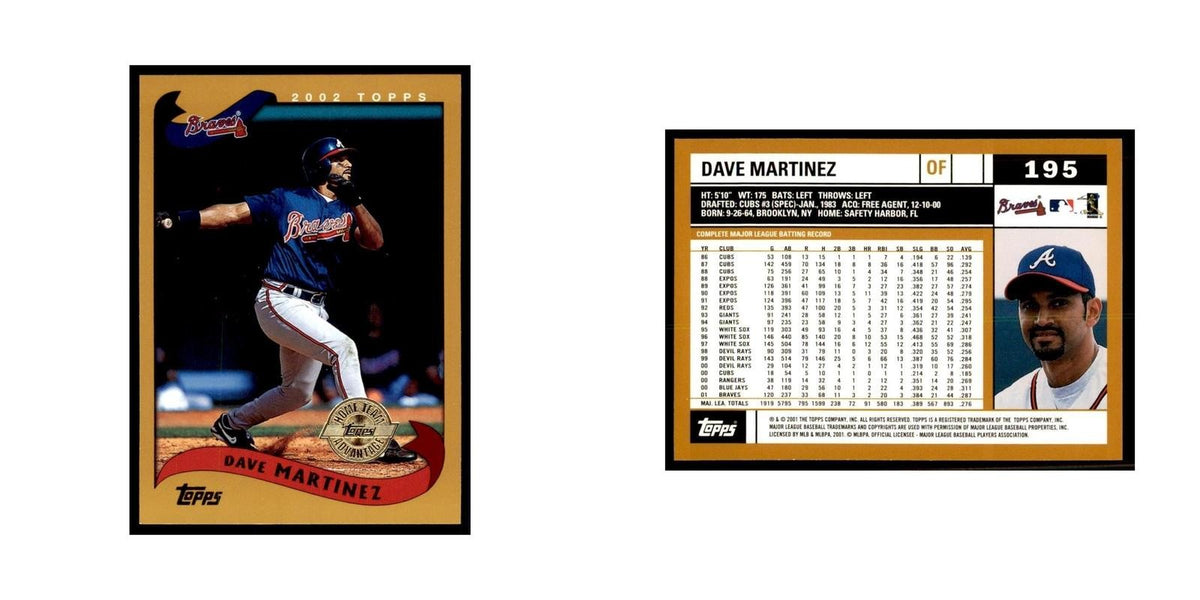 2002 Topps Home Team Advantage Dave Martinez Baseball Cards #195