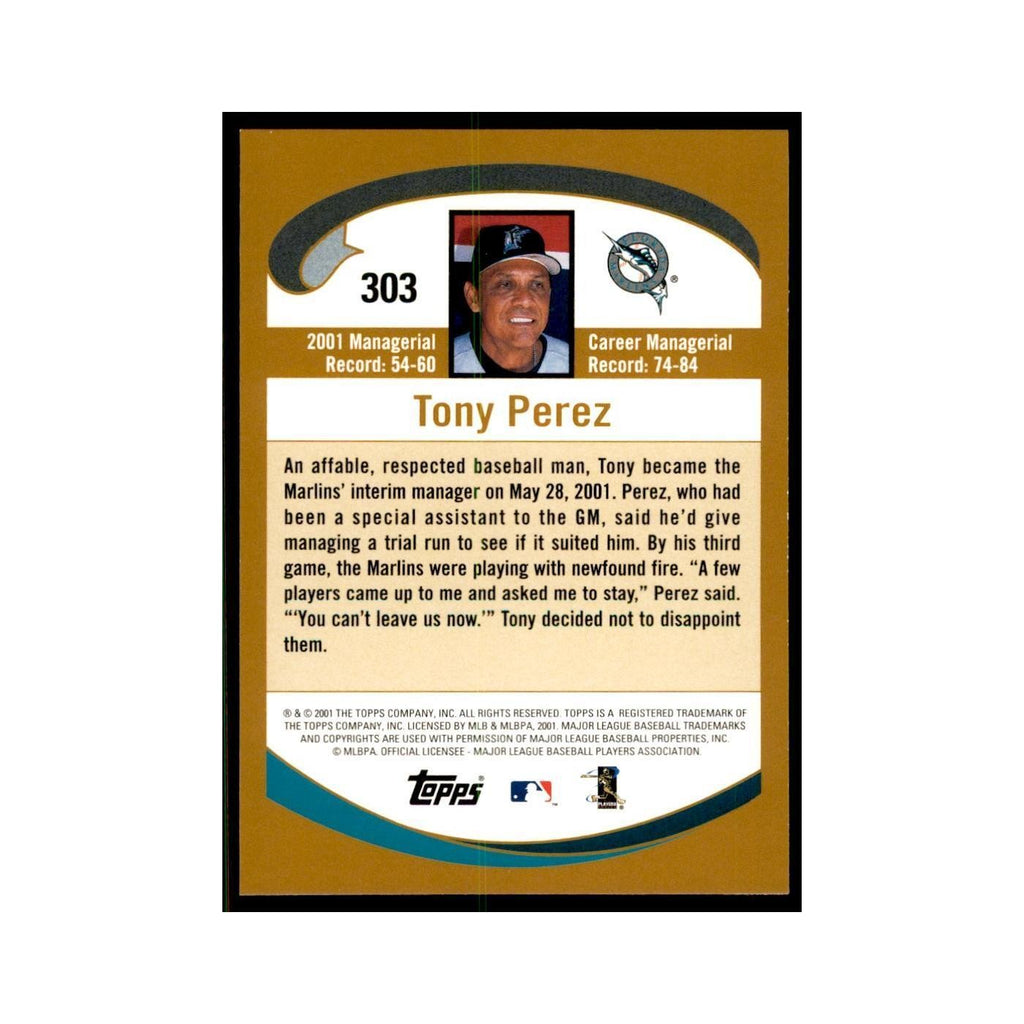 2002 Topps Home Team Advantage Tony Perez Baseball Cards #303