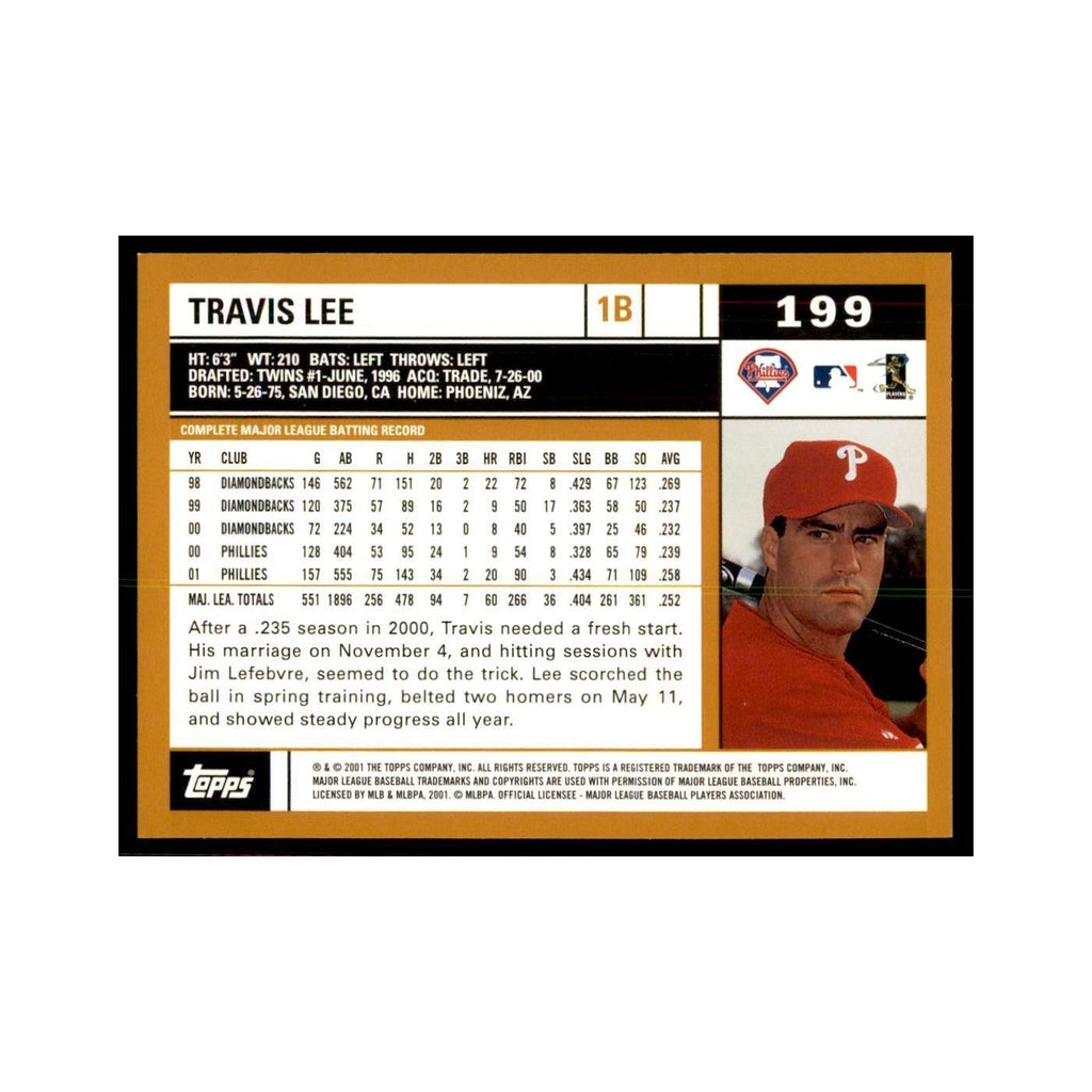 2002 Topps Home Team Advantage Travis Lee Baseball Cards #199