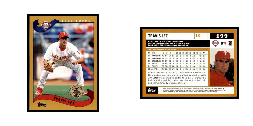 2002 Topps Home Team Advantage Travis Lee Baseball Cards #199