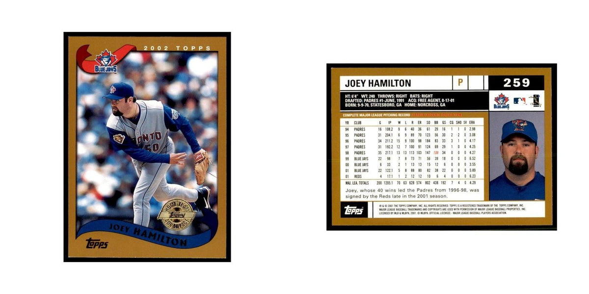 2002 Topps Home Team Advantage Joey Hamilton Baseball Cards #259