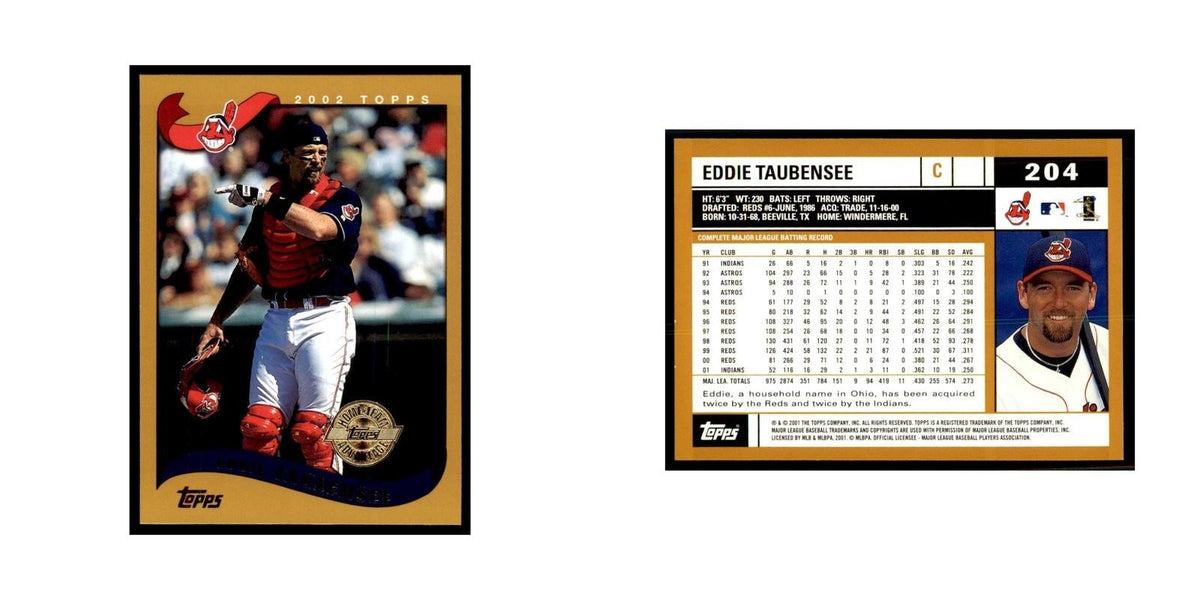 2002 Topps Home Team Advantage Eddie Taubensee Baseball Cards #204