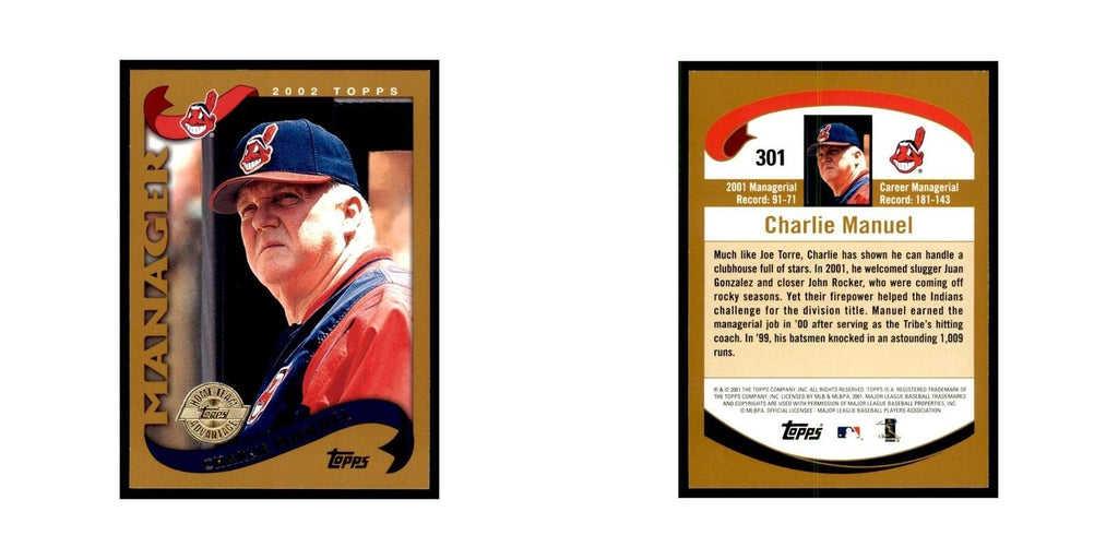 2002 Topps Home Team Advantage Charlie Manuel Baseball Cards #301