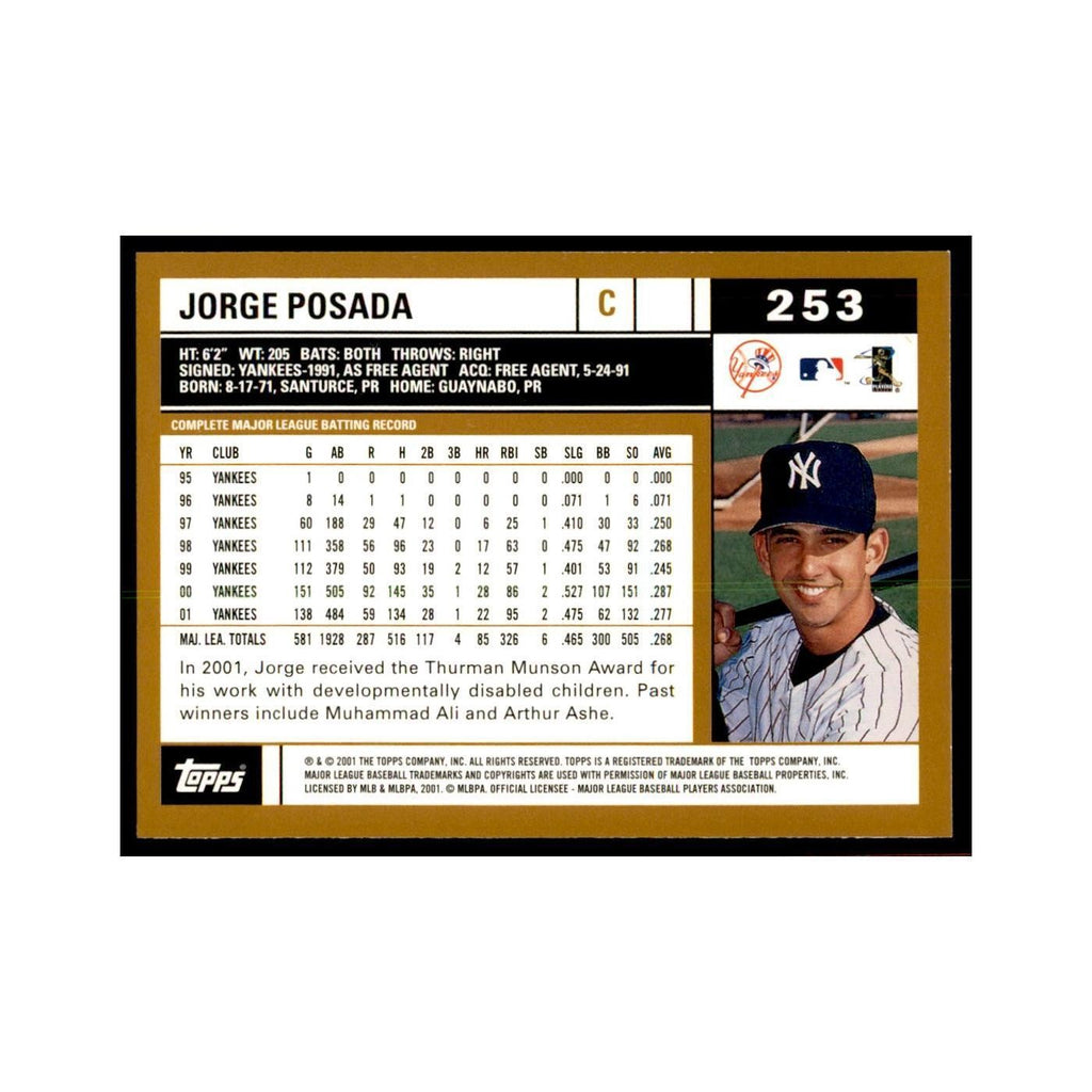 2002 Topps Home Team Advantage Jorge Posada Baseball Cards #253