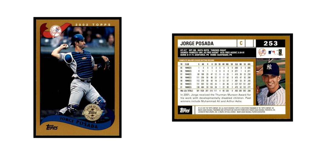 2002 Topps Home Team Advantage Jorge Posada Baseball Cards #253