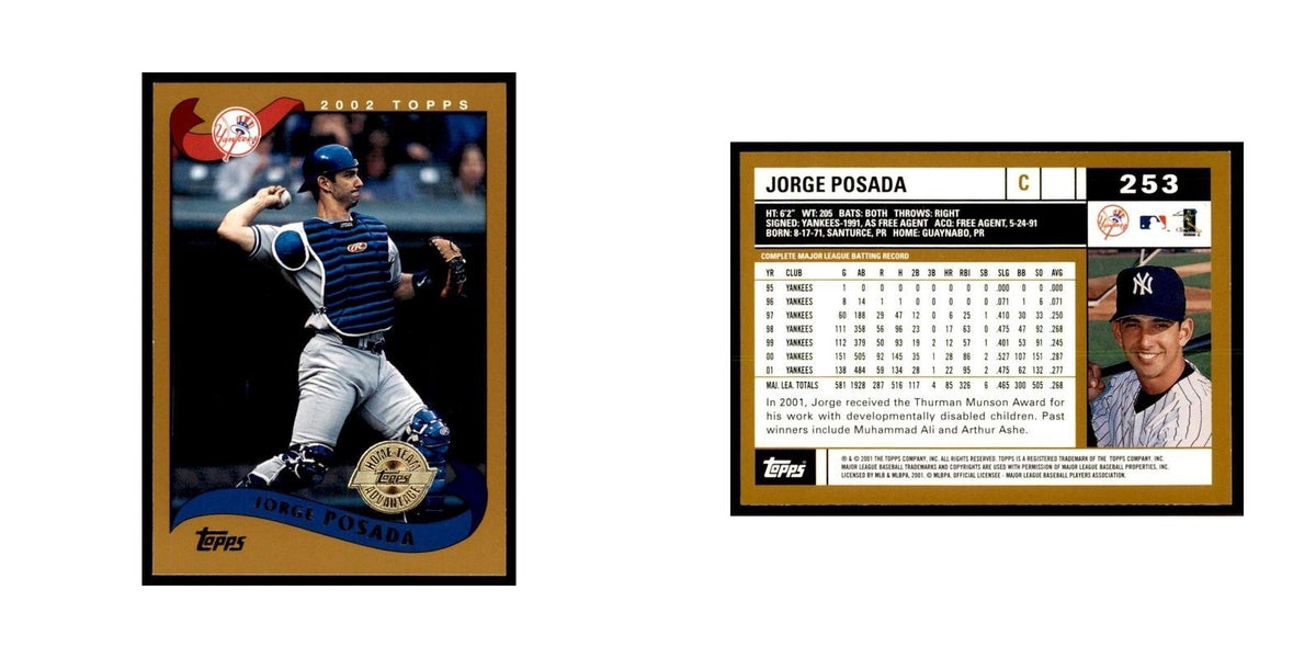 2002 Topps Home Team Advantage Jorge Posada Baseball Cards #253