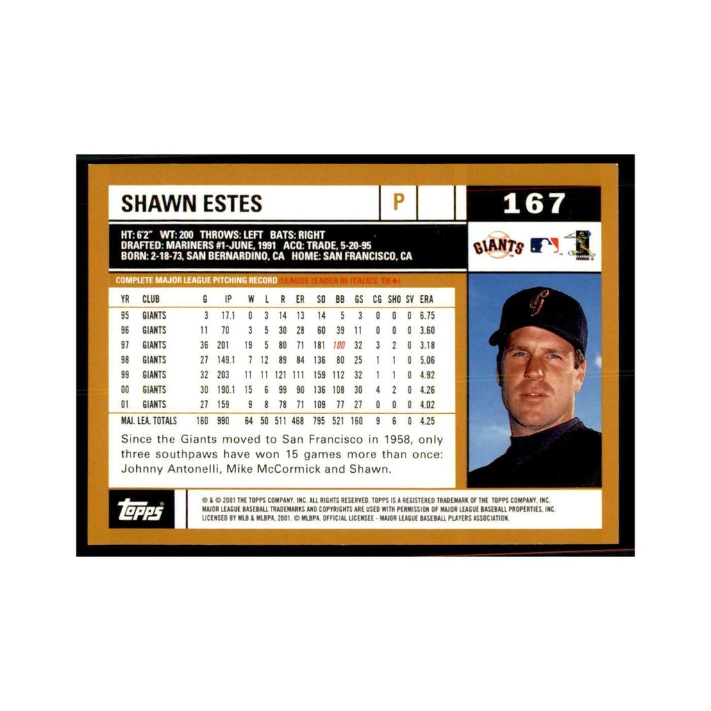 2002 Topps Home Team Advantage Shawn Estes Baseball Cards #167