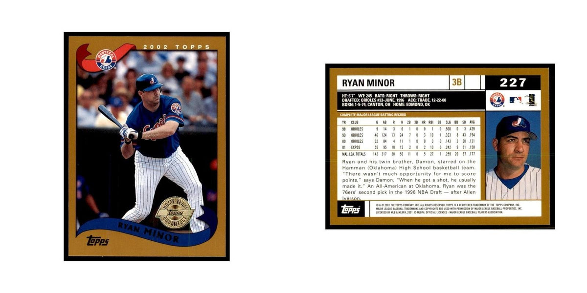 2002 Topps Home Team Advantage Ryan Minor Baseball Cards #227