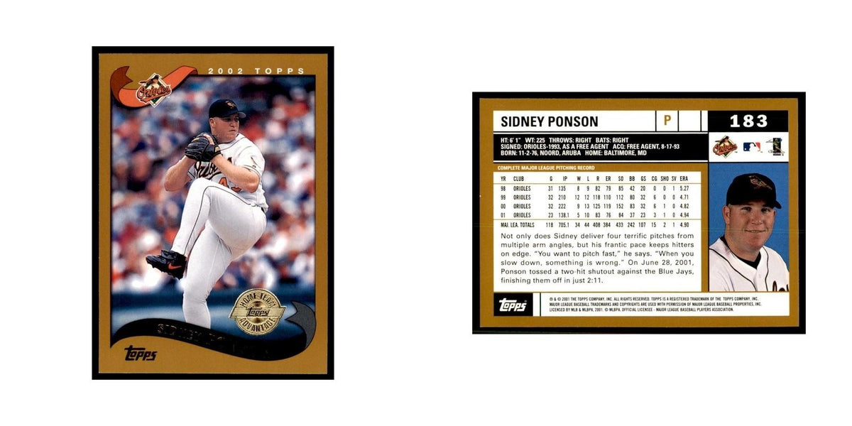 2002 Topps Home Team Advantage Sidney Ponson Baseball Cards #183