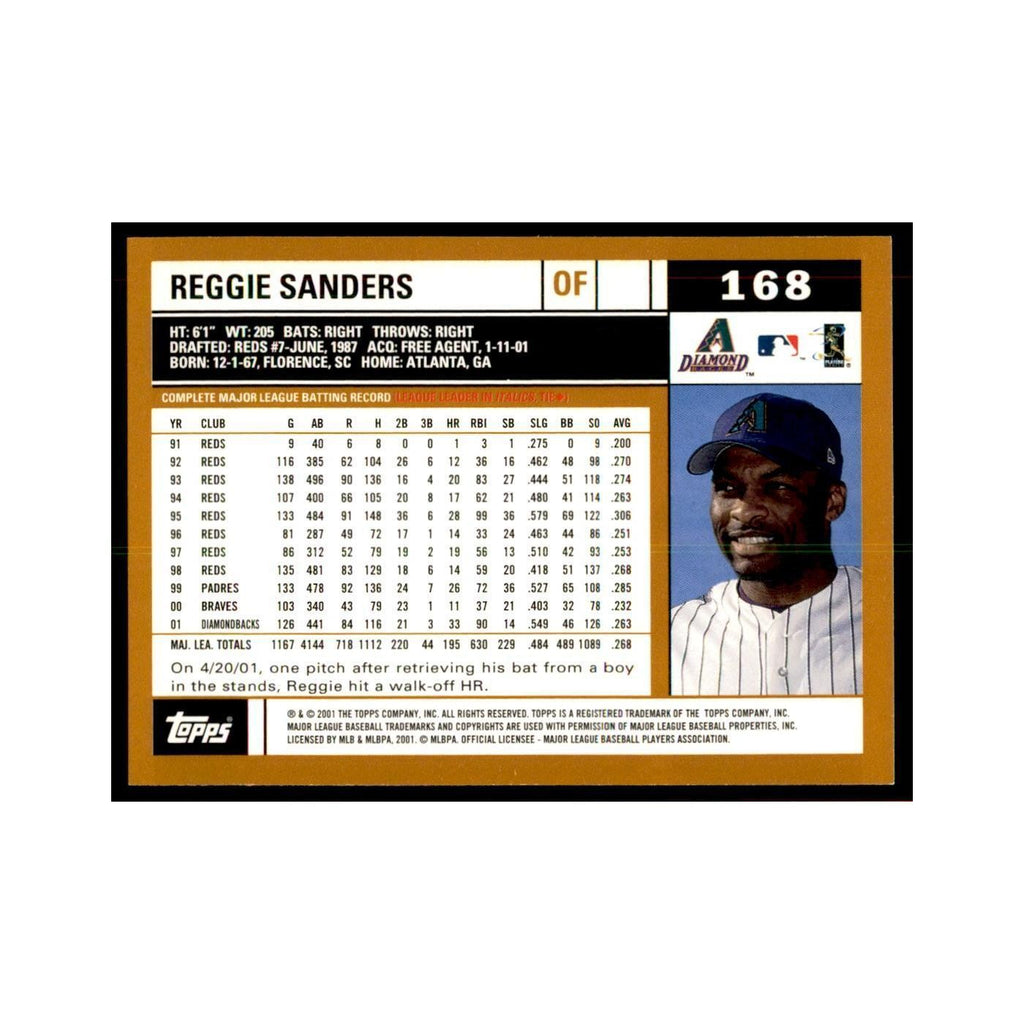 2002 Topps Home Team Advantage Reggie Sanders Baseball Cards #168