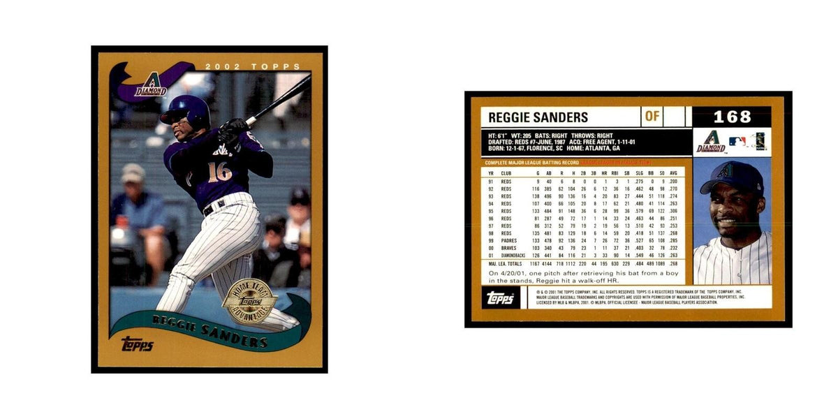 2002 Topps Home Team Advantage Reggie Sanders Baseball Cards #168