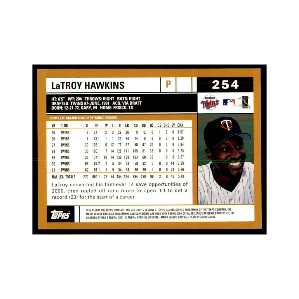 2002 Topps Home Team Advantage LaTroy Hawkins Baseball Cards #254