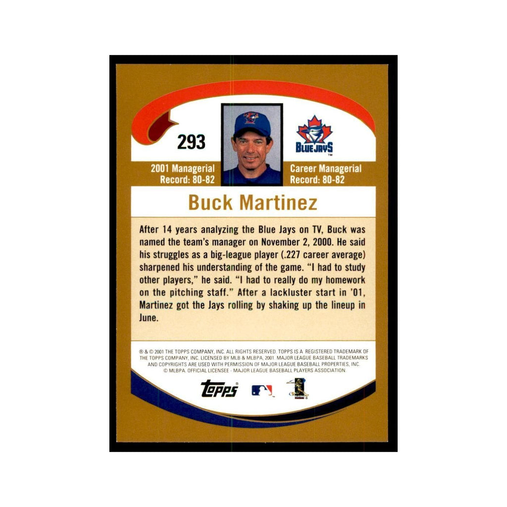 2002 Topps Home Team Advantage Buck Martinez Baseball Cards #293