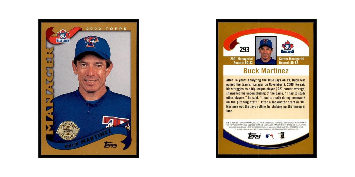 2002 Topps Home Team Advantage Buck Martinez Baseball Cards #293