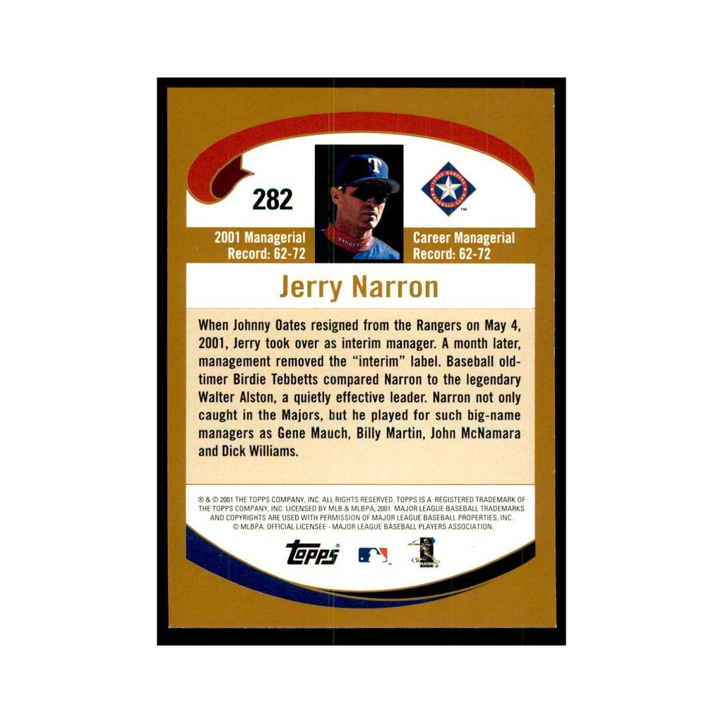 2002 Topps Home Team Advantage Jerry Narron Baseball Cards #282