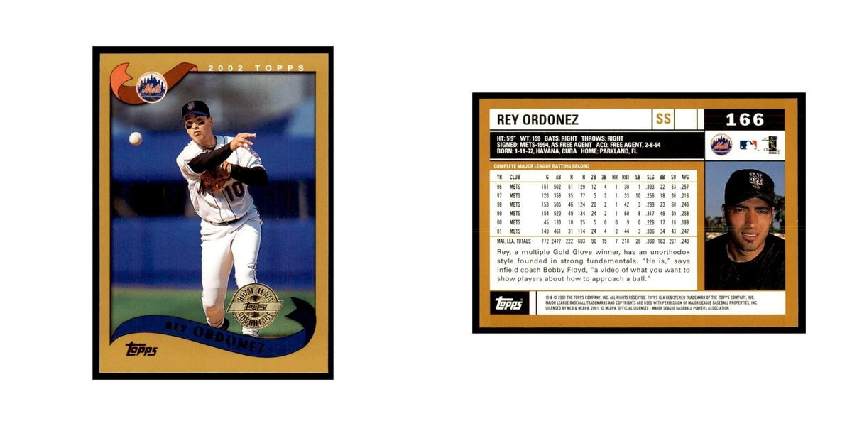 2002 Topps Home Team Advantage Rey Ordonez Baseball Cards #166