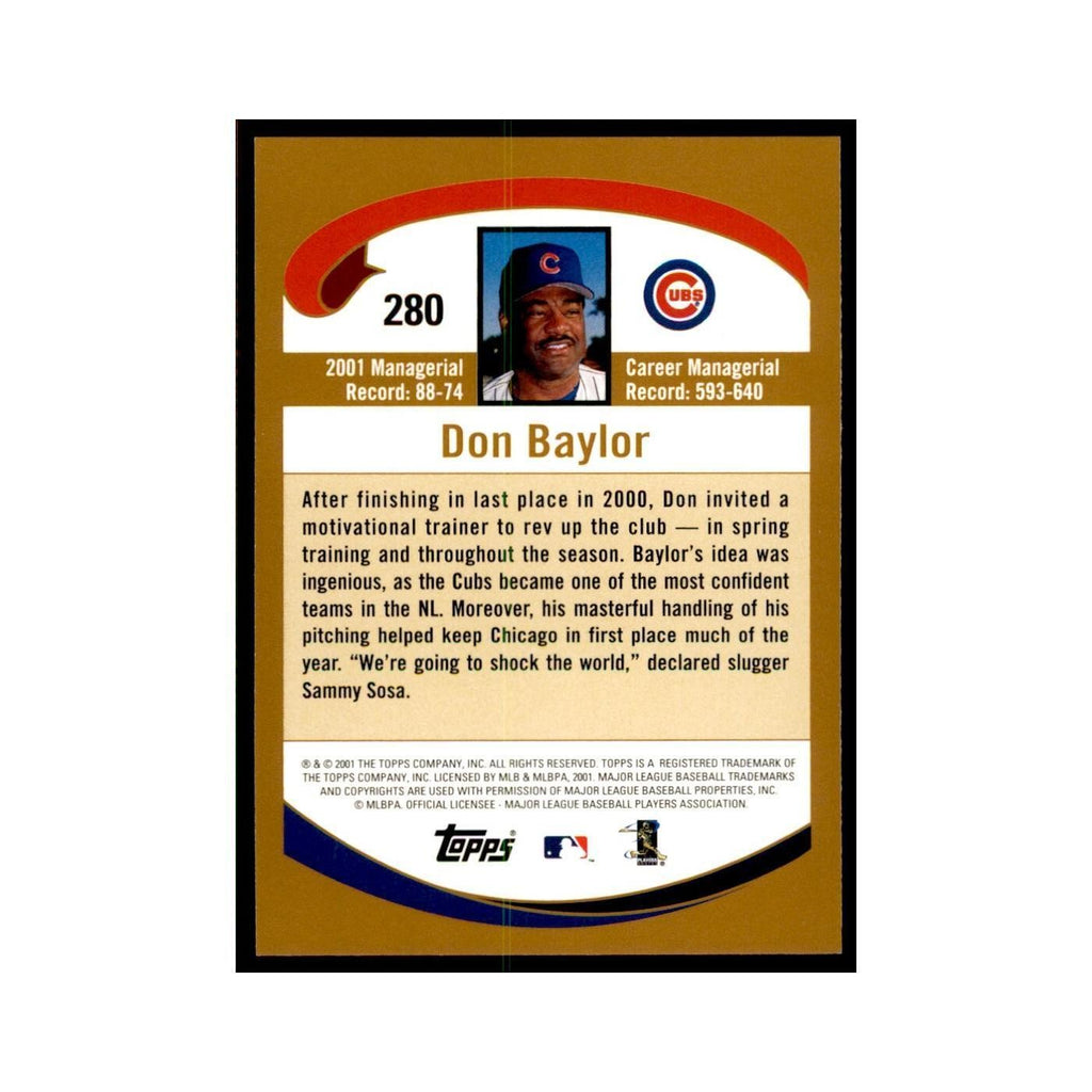 2002 Topps Home Team Advantage Don Baylor Baseball Cards #280