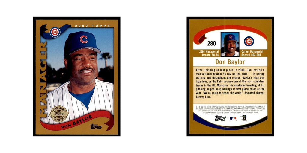 2002 Topps Home Team Advantage Don Baylor Baseball Cards #280