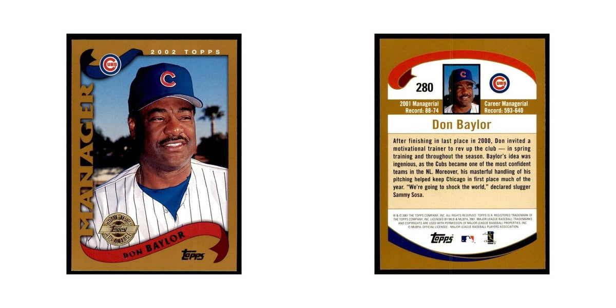 2002 Topps Home Team Advantage Don Baylor Baseball Cards #280