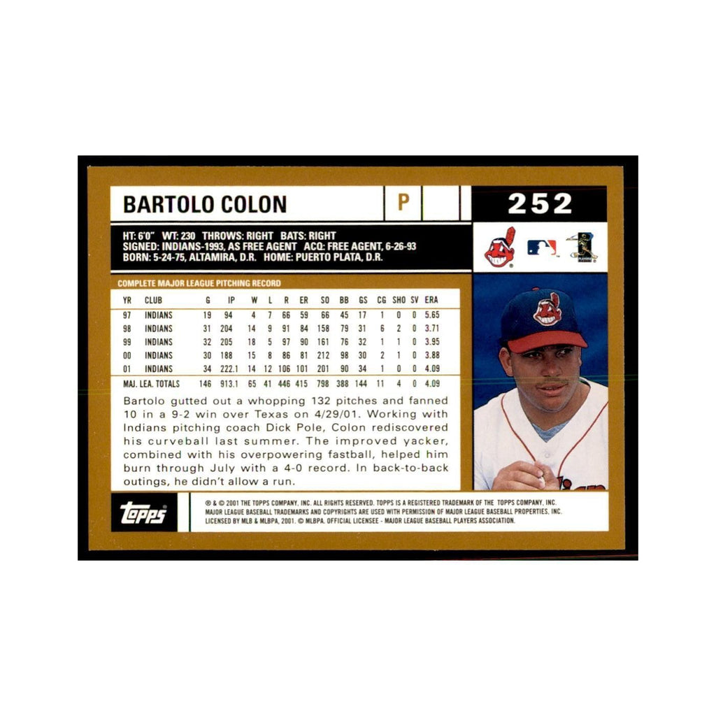 2002 Topps Home Team Advantage Bartolo Colon Baseball Cards #252