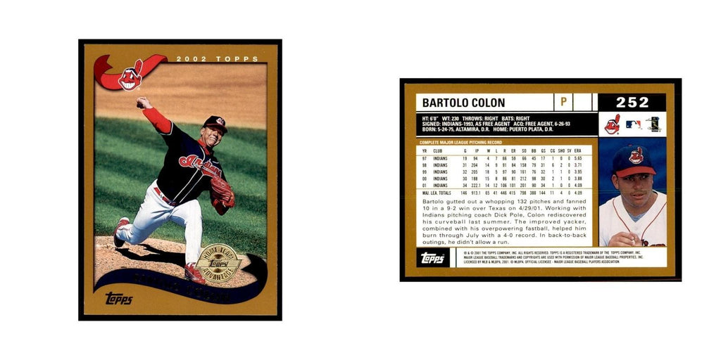 2002 Topps Home Team Advantage Bartolo Colon Baseball Cards #252