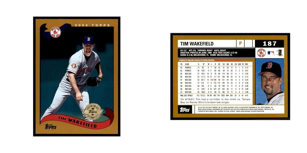 2002 Topps Home Team Advantage Tim Wakefield Baseball Cards #187