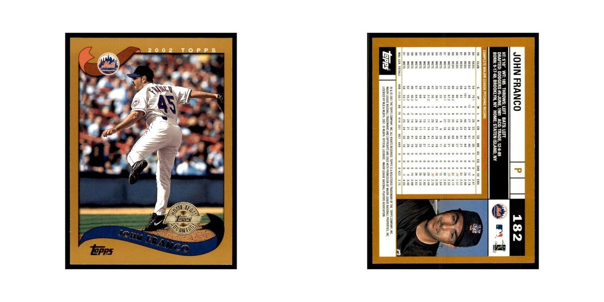 2002 Topps Home Team Advantage John Franco Baseball Cards #182
