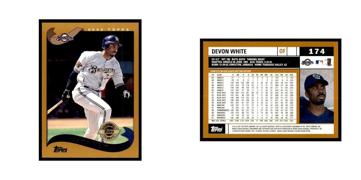 2002 Topps Home Team Advantage Devon White Baseball Cards #174