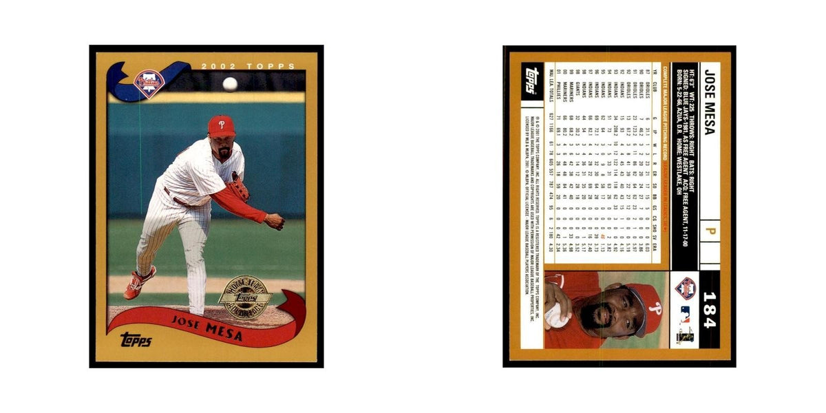 2002 Topps Home Team Advantage Jose Mesa Baseball Cards #184