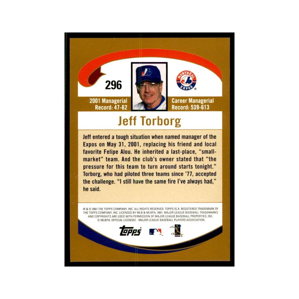 2002 Topps Home Team Advantage Jeff Torborg Baseball Cards #296
