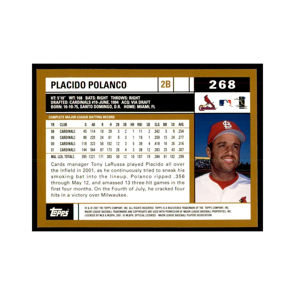 2002 Topps Home Team Advantage Placido Polanco Baseball Cards #268
