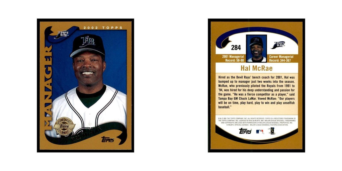 2002 Topps Home Team Advantage Hal McRae Baseball Cards #284