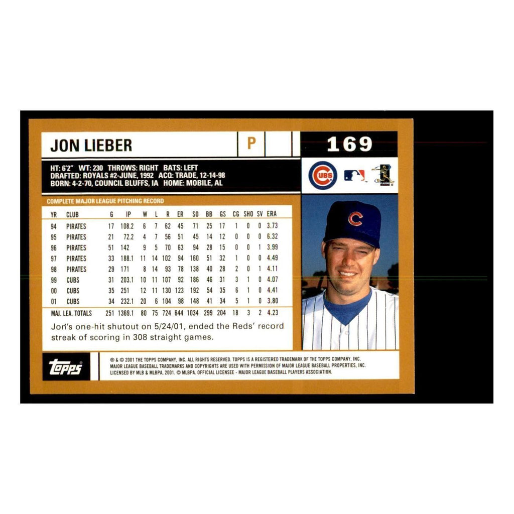 2002 Topps Home Team Advantage Jon Lieber Baseball Cards #169