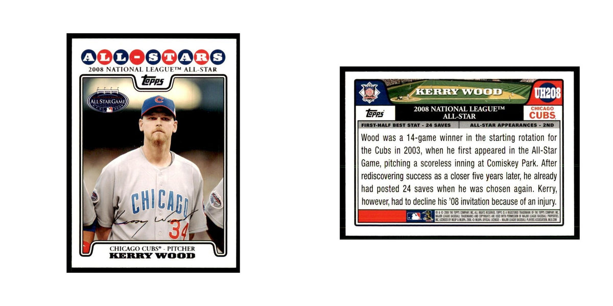 2008 Topps Kerry Wood Baseball Cards #UH208