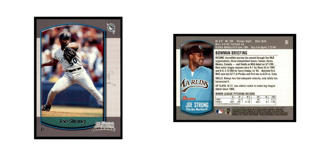 2000 Bowman Draft Picks & Rookies Joe Strong Baseball Cards #81