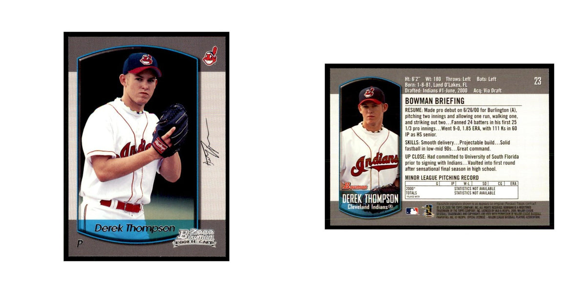 2000 Bowman Draft Picks & Rookies Derek Thompson Baseball Cards #23