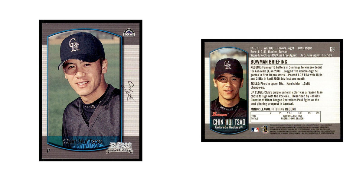 2000 Bowman Draft Picks & Rookies Chin Hui Tsao Baseball Cards #68