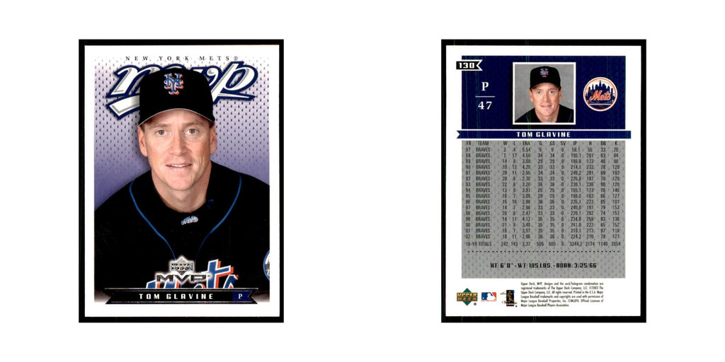 2003 Upper Deck MVP Tom Glavine Baseball Cards #130