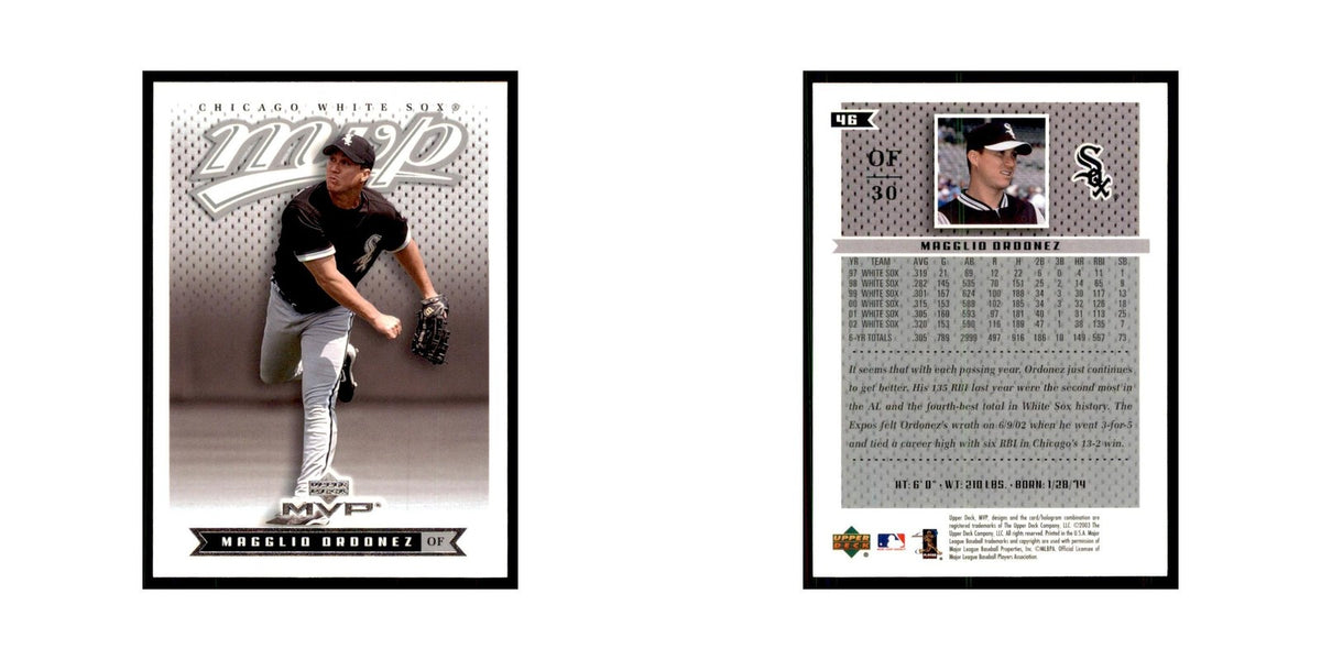 2003 Upper Deck MVP Magglio Ordonez Baseball Cards #46