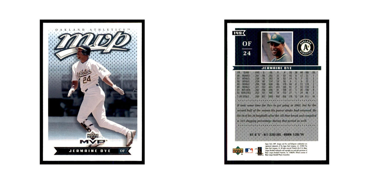 2003 Upper Deck MVP Jermaine Dye Baseball Cards #149