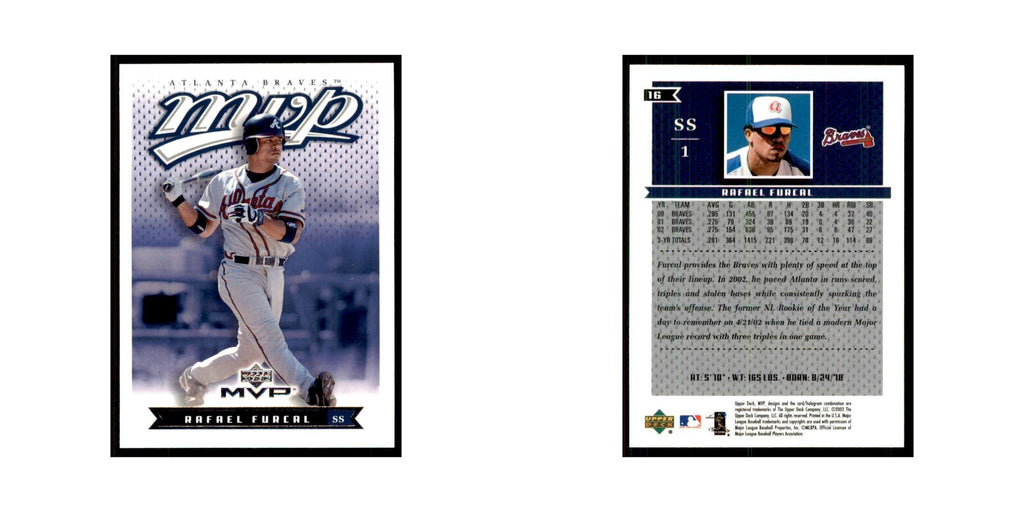2003 Upper Deck MVP Rafael Furcal Baseball Cards #16