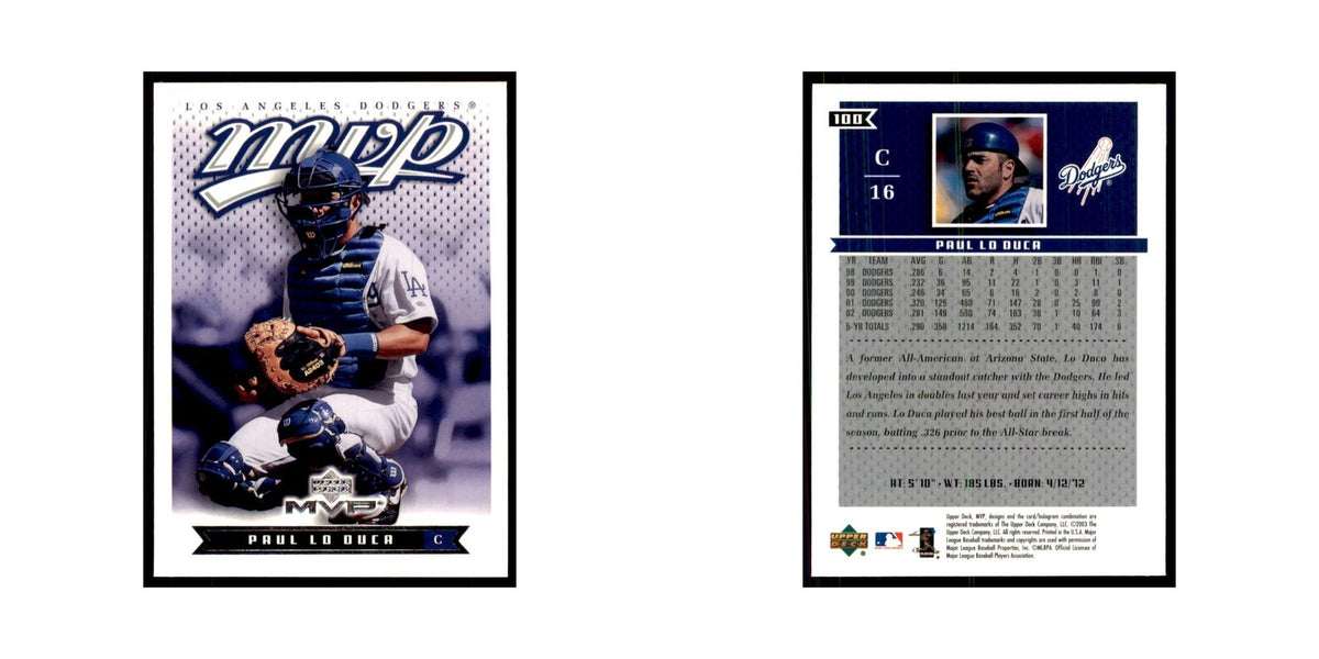 2003 Upper Deck MVP Paul Lo Duca Baseball Cards #100