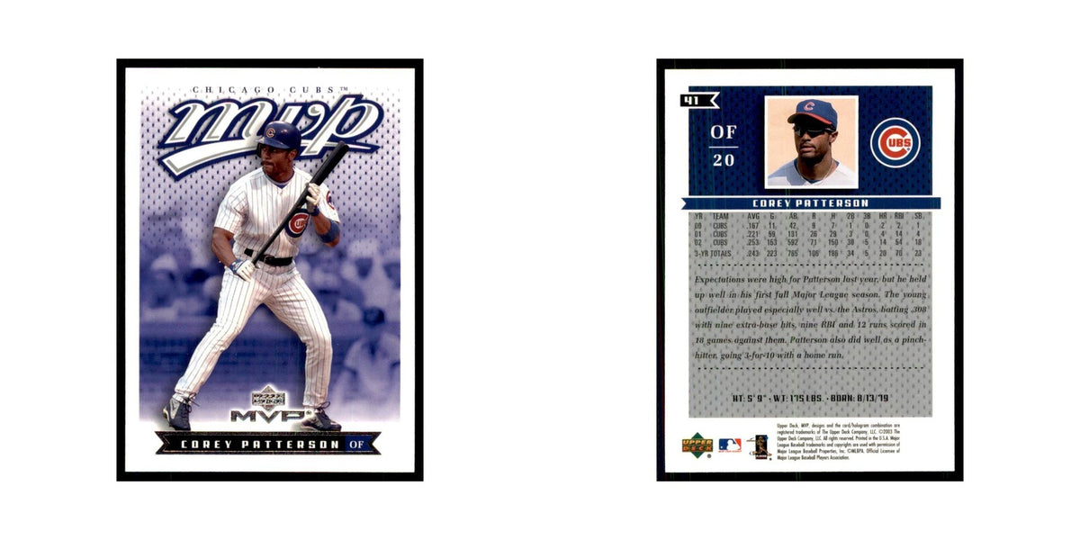 2003 Upper Deck MVP Corey Patterson Baseball Cards #41