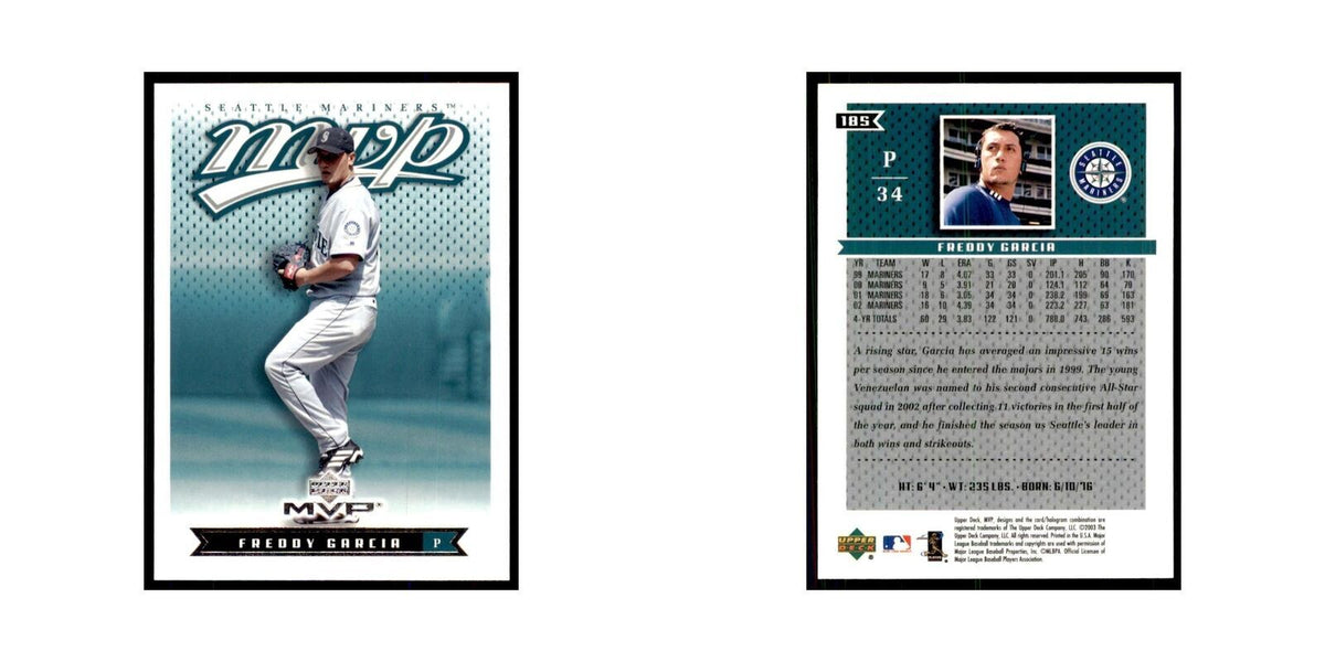 2003 Upper Deck MVP Freddy Garcia Baseball Cards #185