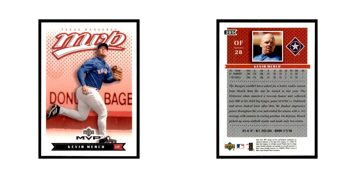 2003 Upper Deck MVP Kevin Mench Baseball Cards #205