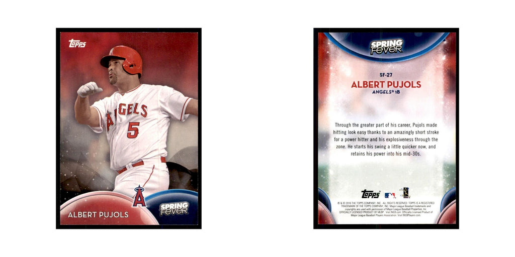 2016 Topps Spring Fever Albert Pujols Baseball Cards #SF-27